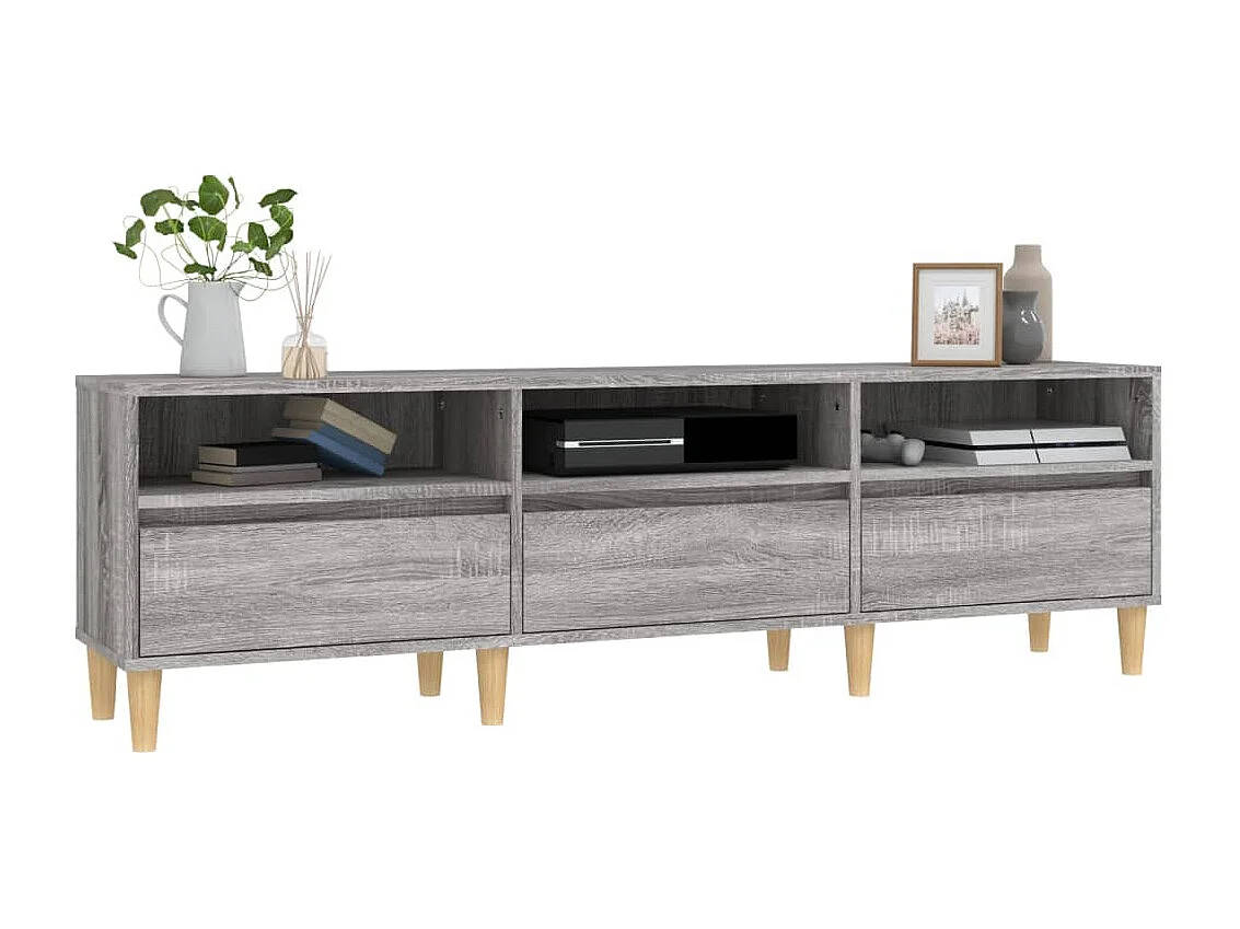 TV-Schrank,TV-Möbel Grau Sonoma 150x30x44,5 cm Holzwerkstoff -gkd177182
