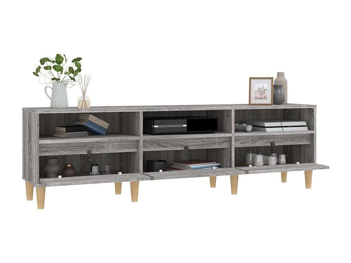 Meuble TV Sonoma gris 150x30x44,5 cm bois d'ingénierie WET8254