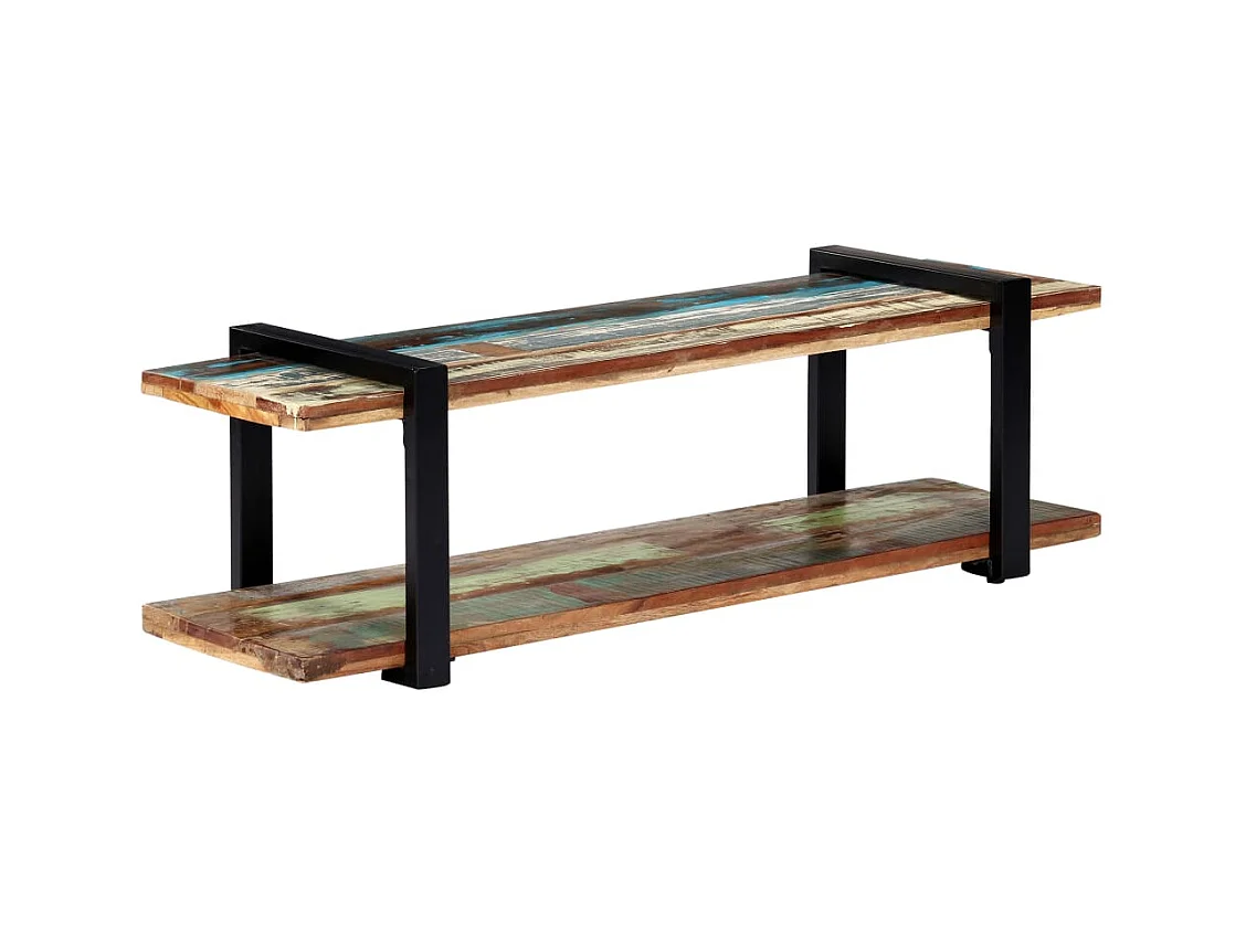 Mueble TV de madera maciza reciclada 130x40x40 cm YOE40662