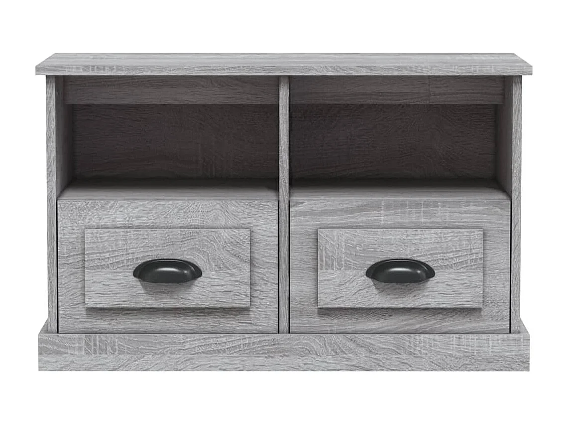 Meuble TV sonoma gris 80x35x50 cm bois d'ingénierie WET8185