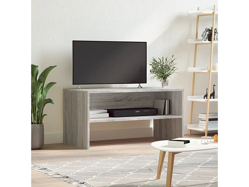 Tv-meubel 80x40x40 cm bewerkt hout grijs sonoma eikenkleurig BE869409