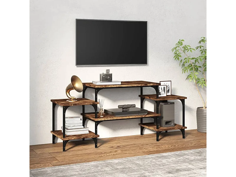 Mueble TV madera contrachapada roble ahumado 117x35x52 cm YOE67748