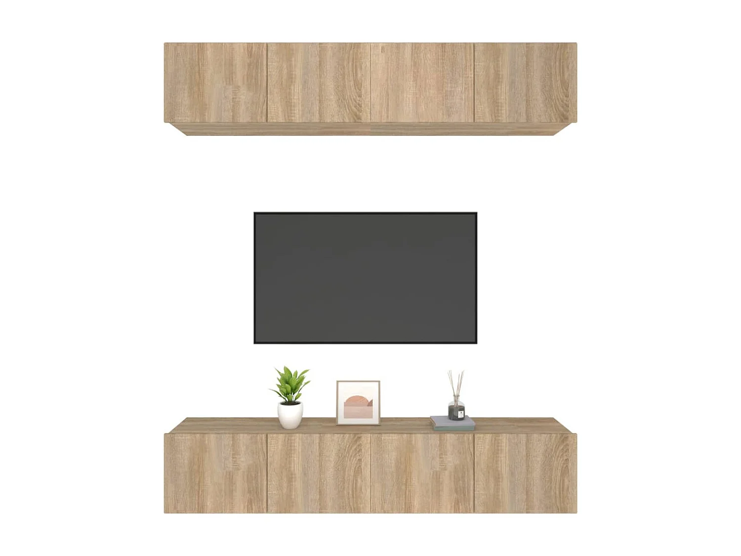 Tv-meubels 4 st 80x30x30 cm bewerkt hout sonoma eikenkleurig NL83323