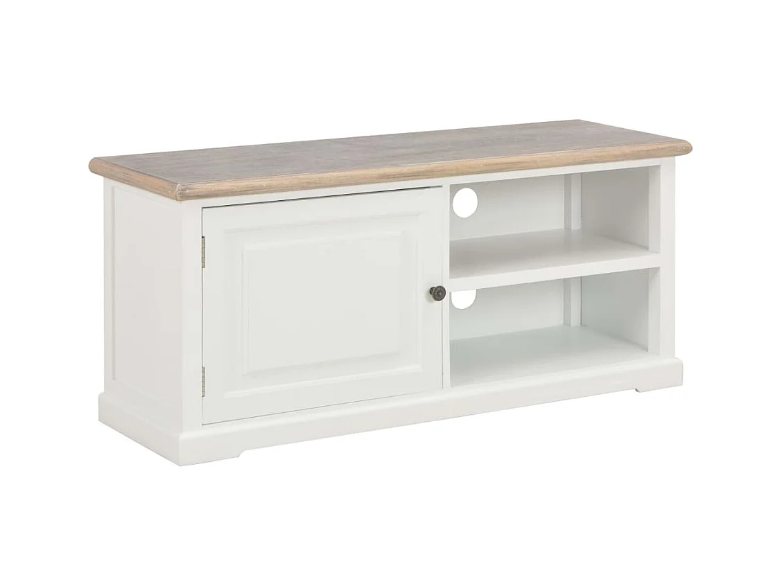 Meuble TV Blanc 90 x 30 x 40 cm Bois WET3928