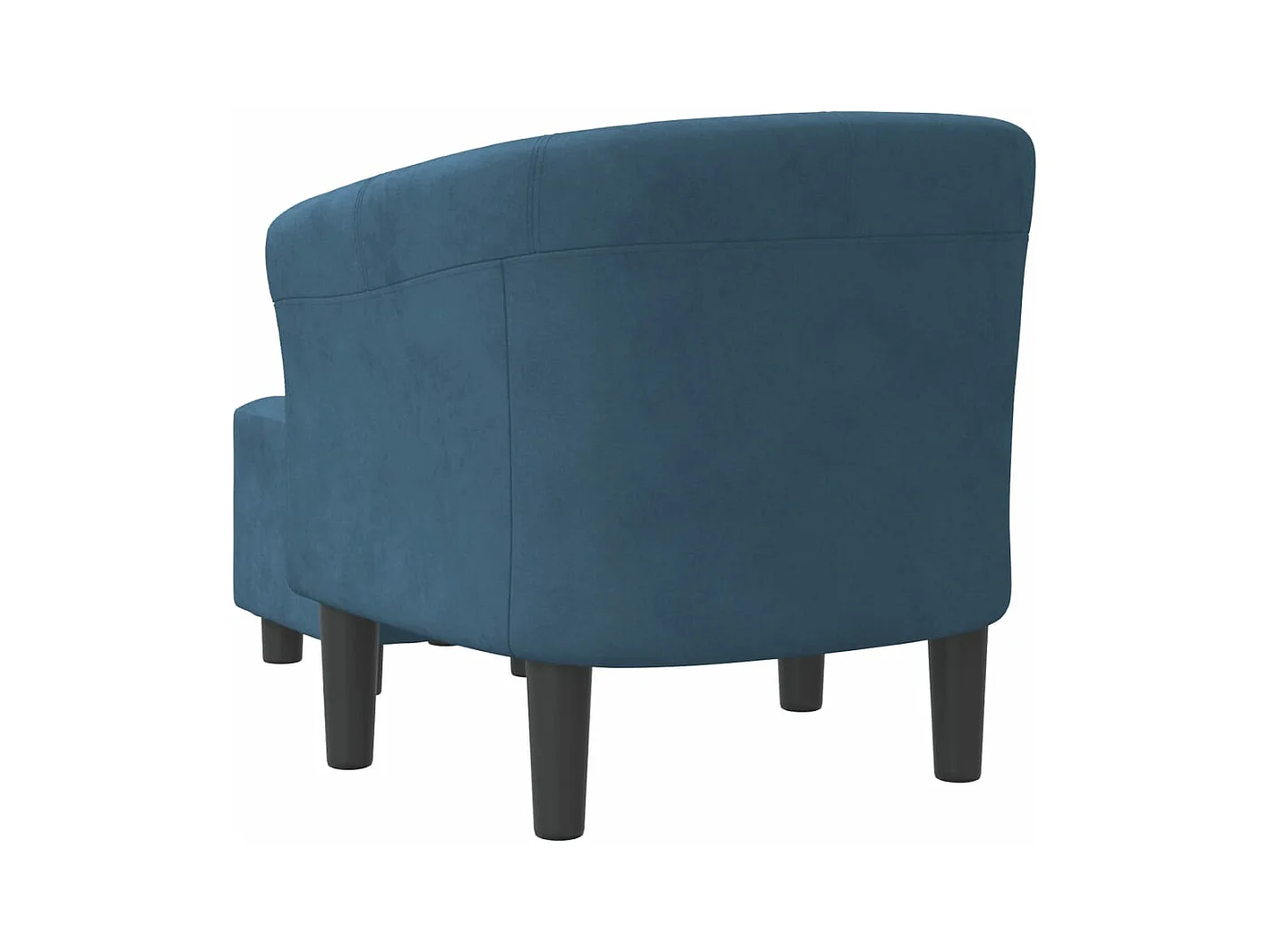 Fauteuil cabriolet avec repose-pied bleu foncé velours SEF94730