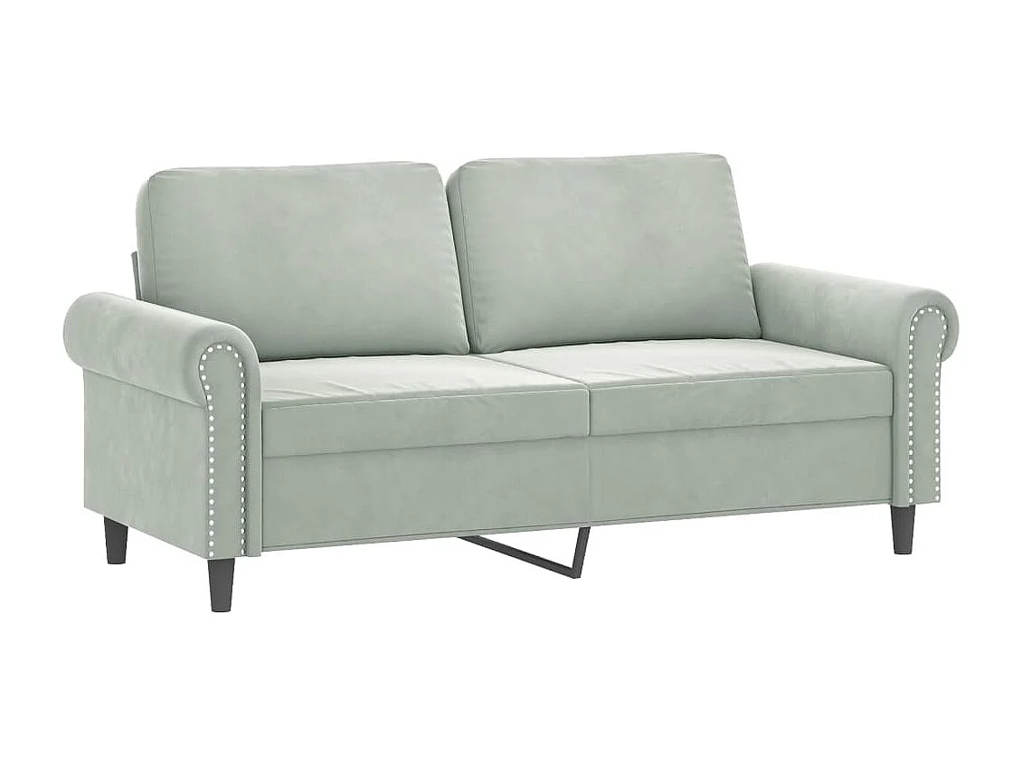 3-delige Loungeset met kussens fluweel lichtgrijs NL935669