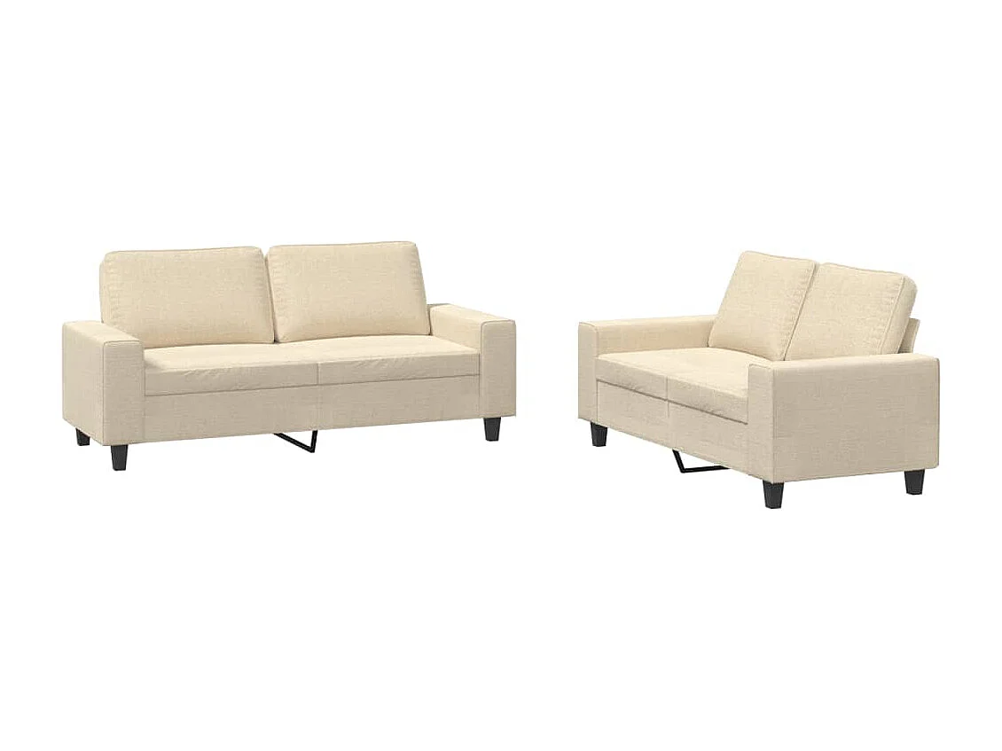 2-delige Loungeset stof crèmekleurig NL628677