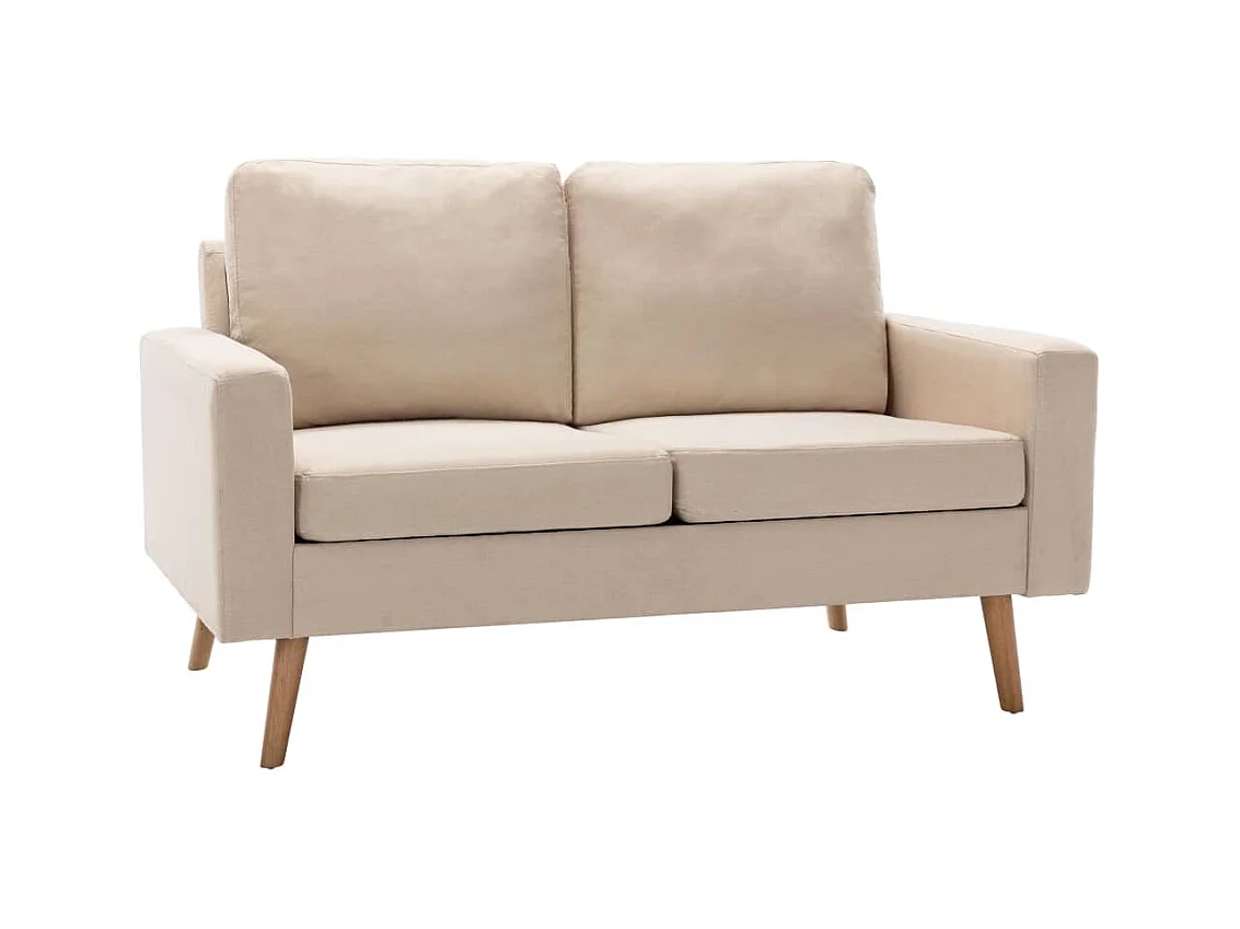 Ensemble de canapés 2 pcs Tissu Crème REO77895