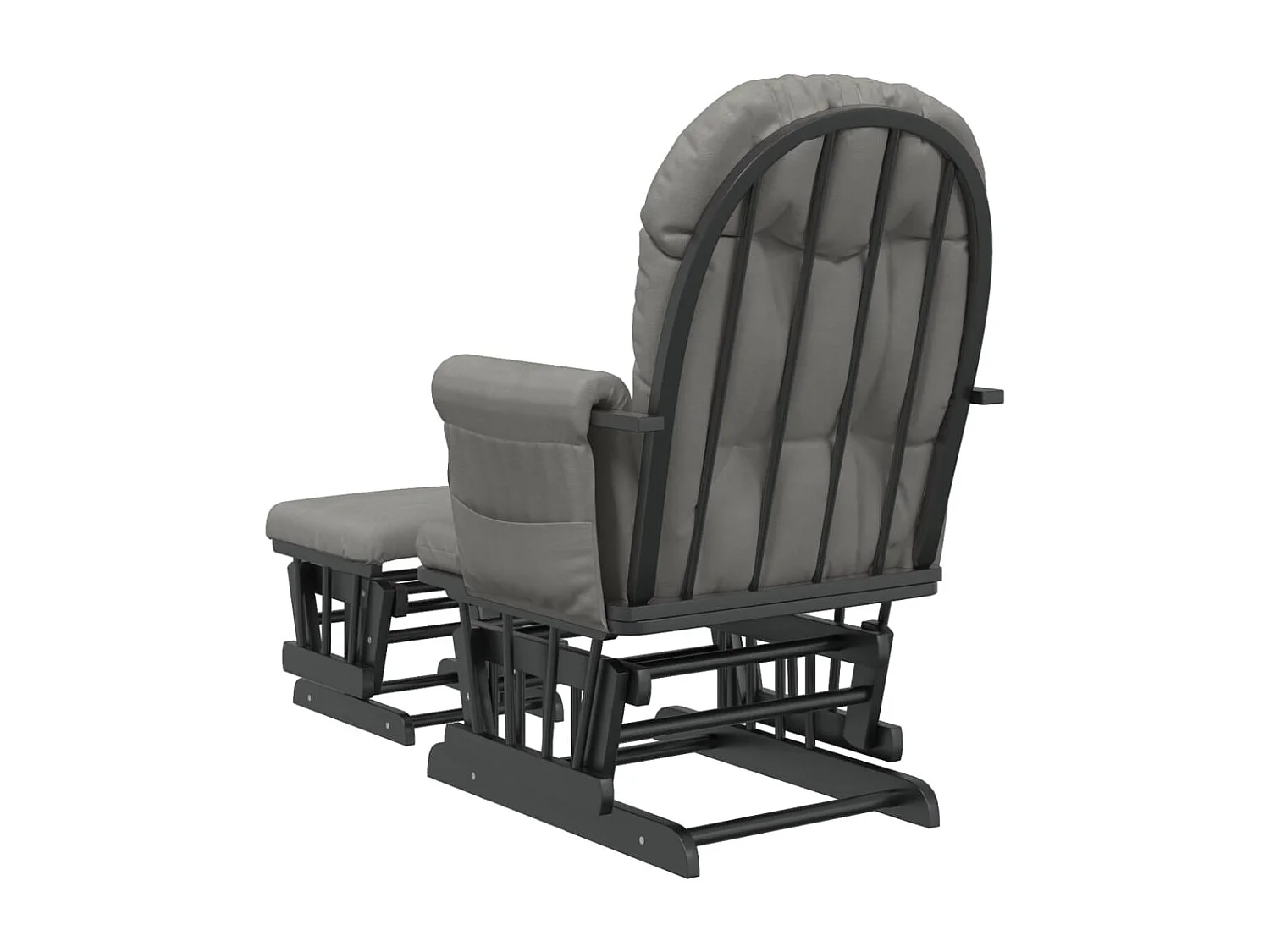 Fauteuil à bascule avec repose-pied Gris clair Tissu SEF39666