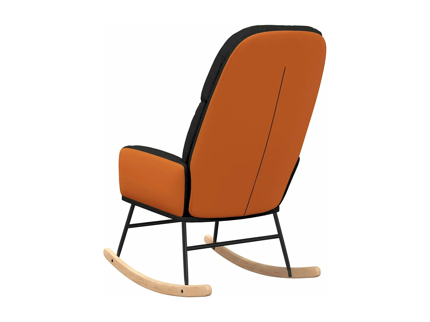 Fauteuil à bascule Noir Tissu BE19788