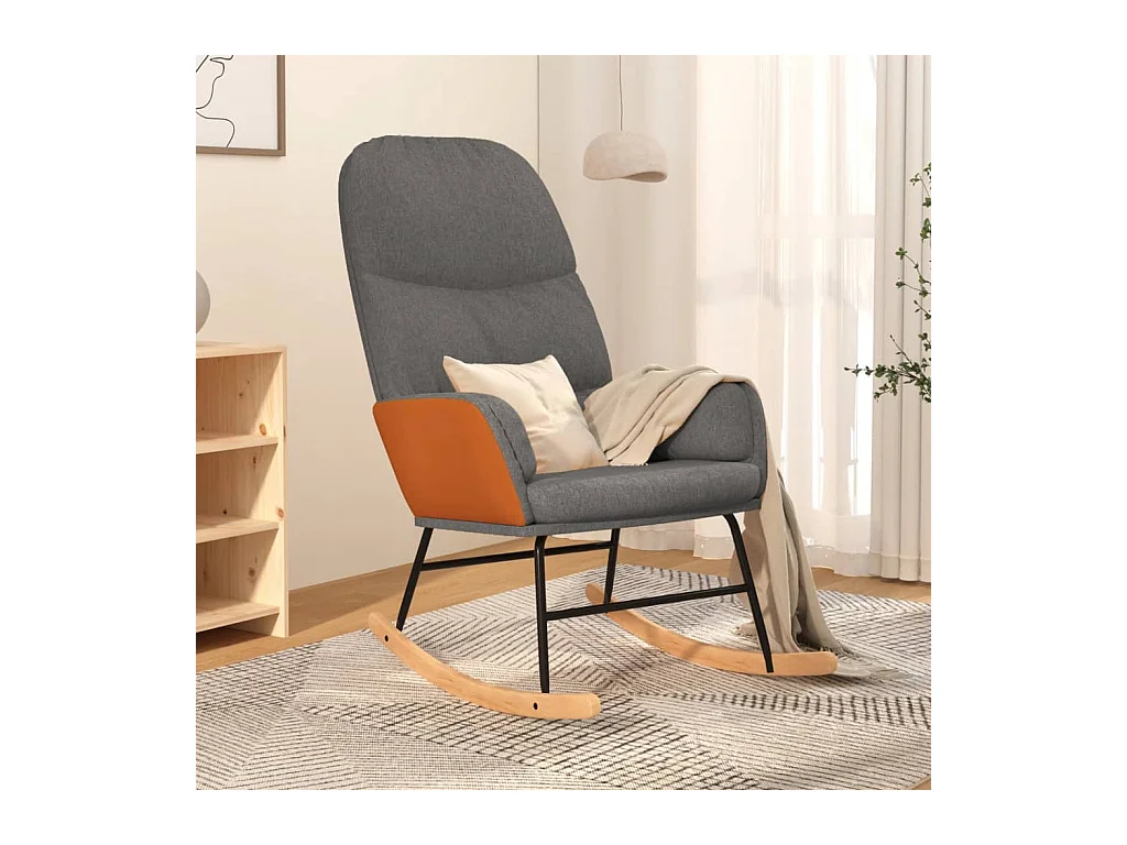 Fauteuil à bascule gris clair Tissu BE79303