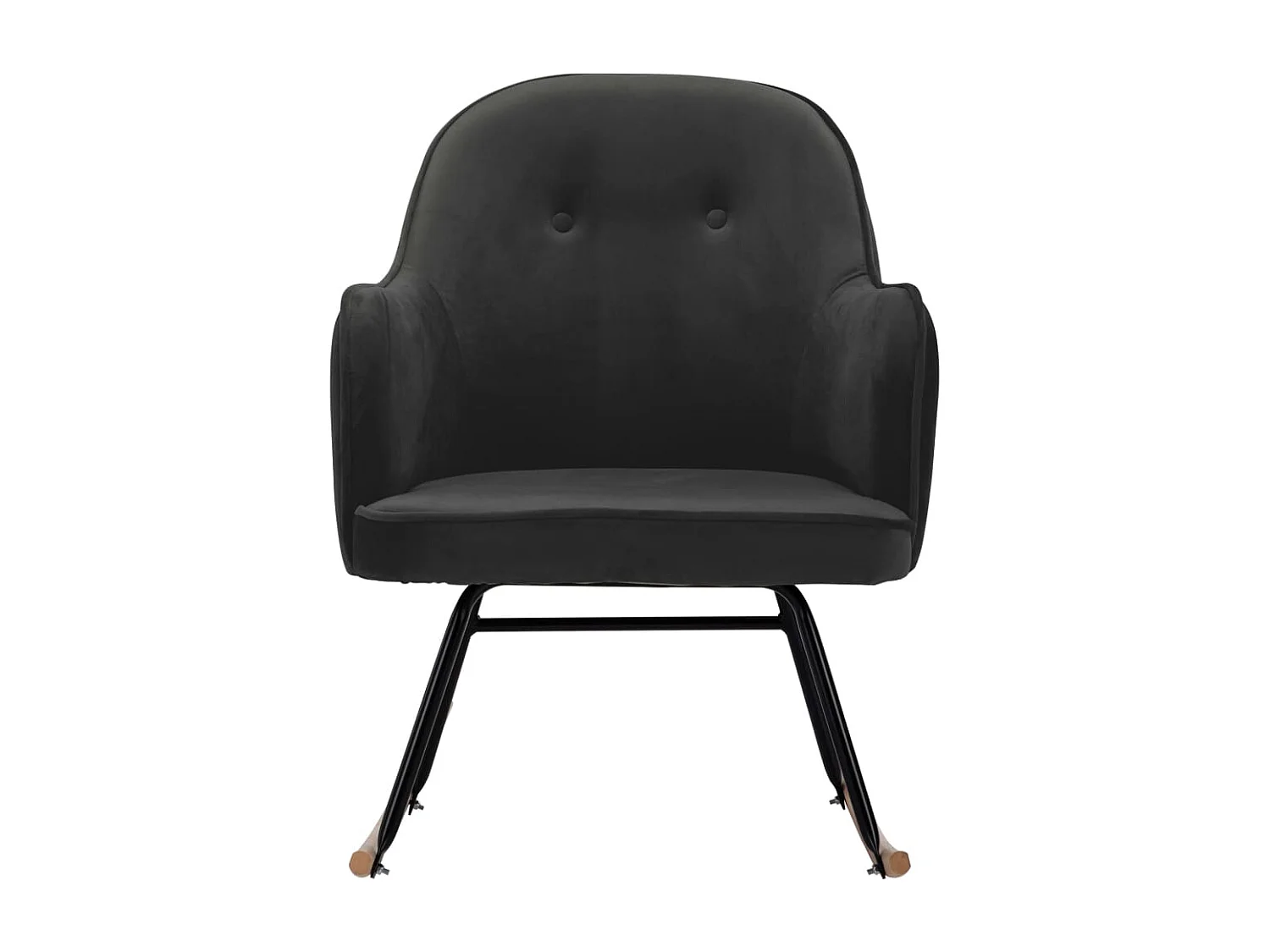 Fauteuil à bascule Gris foncé Velours BE71412
