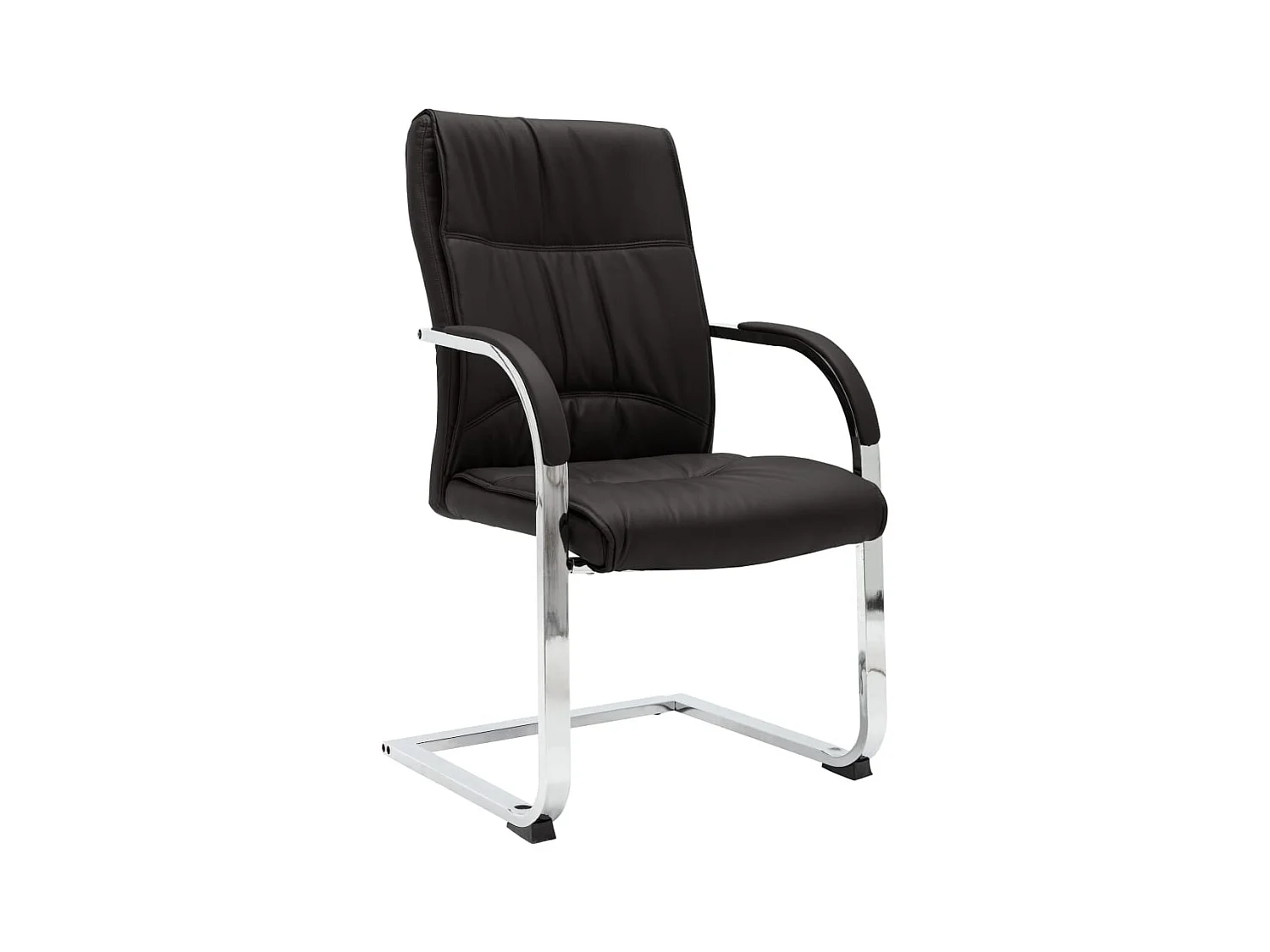 Chaise de bureau cantilever Noir Similicuir REO26247