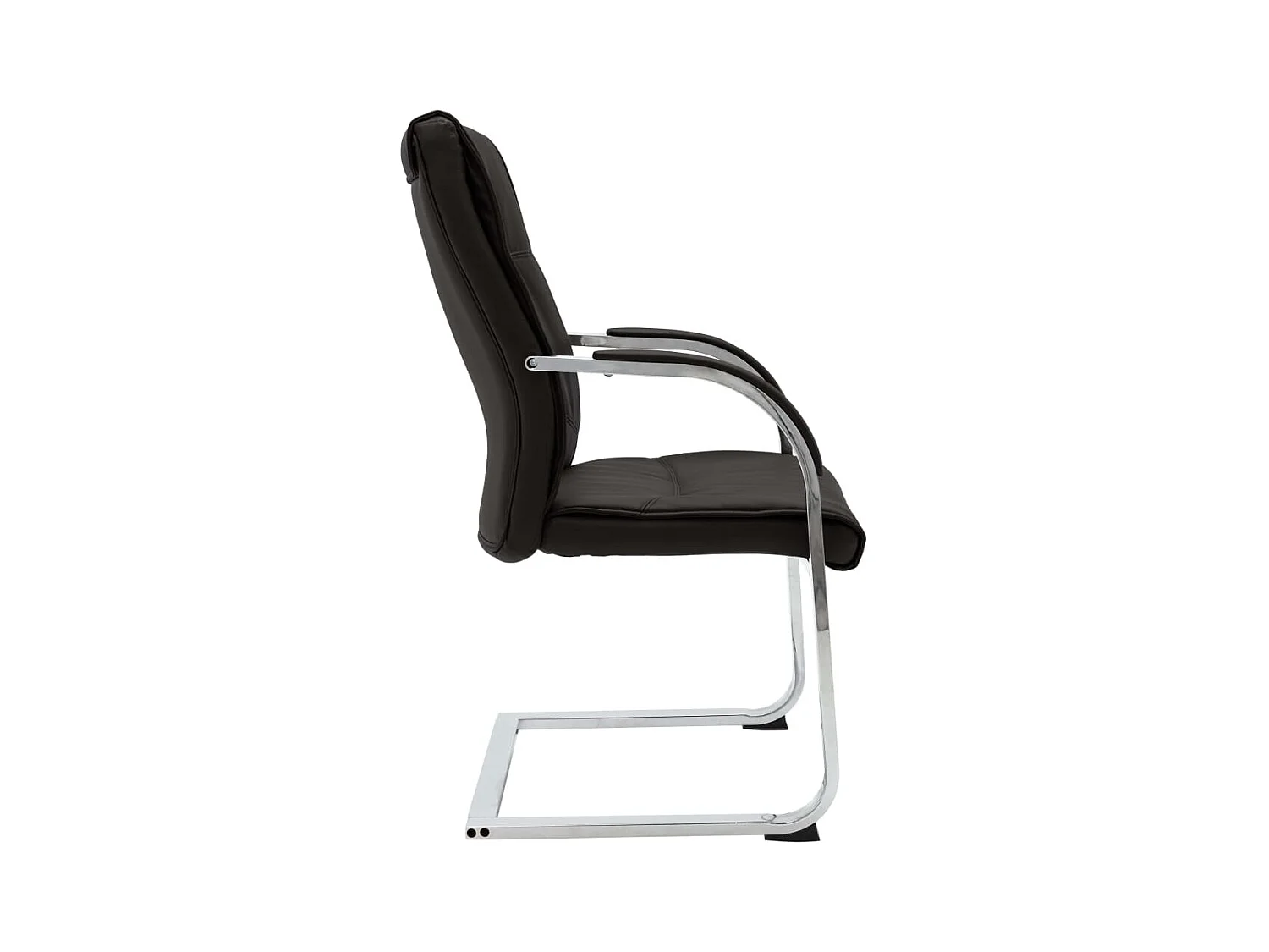 Chaise de bureau cantilever Noir Similicuir REO26247