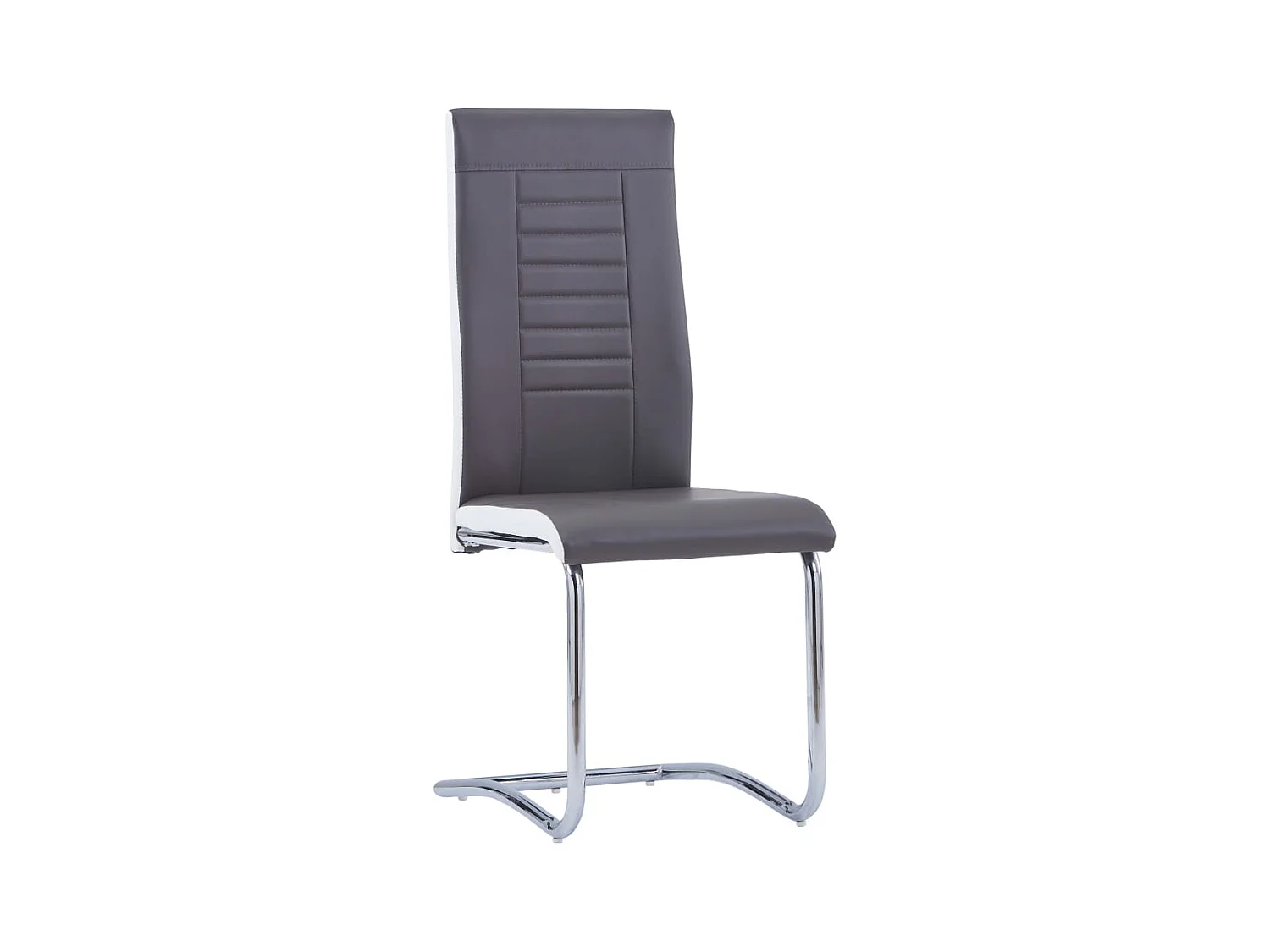 Eetkamerstoelen 4 st kunstleer grijs NL472020