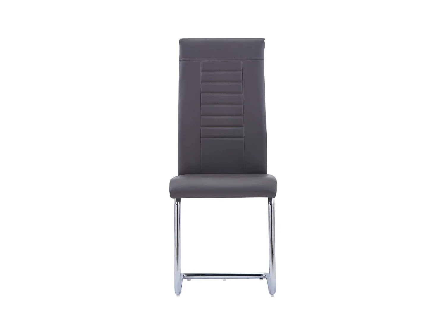 Eetkamerstoelen 4 st kunstleer grijs NL472020