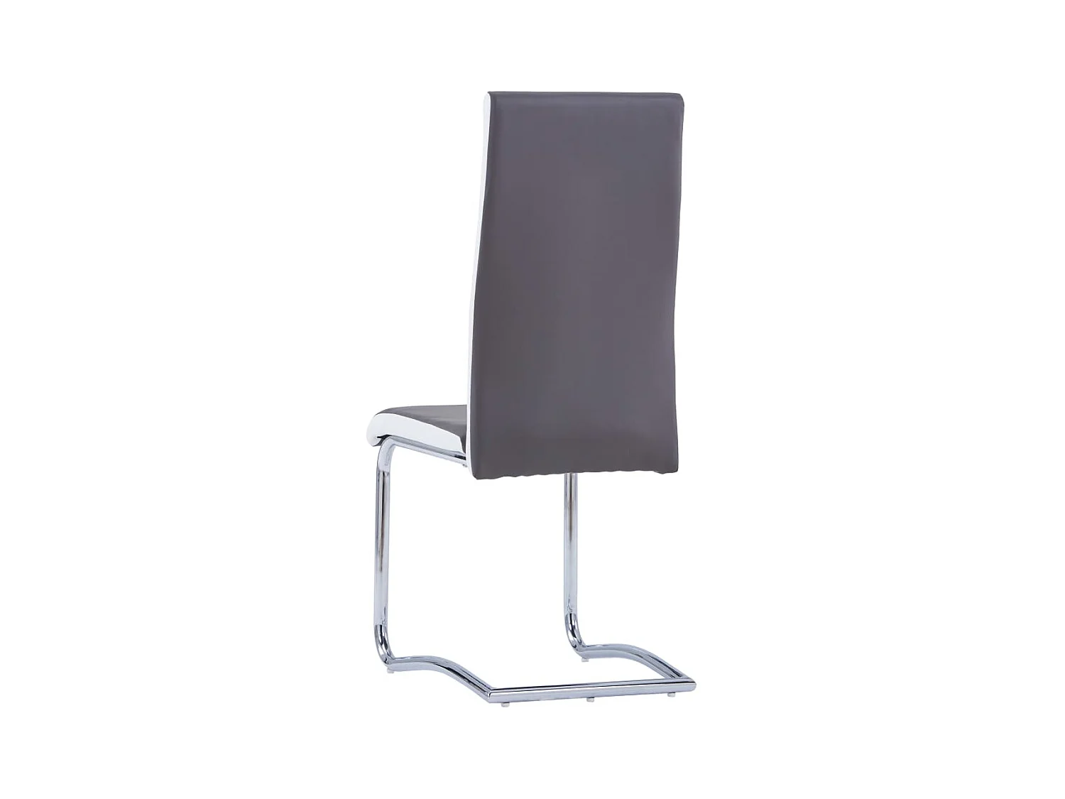 Eetkamerstoelen 4 st kunstleer grijs NL472020