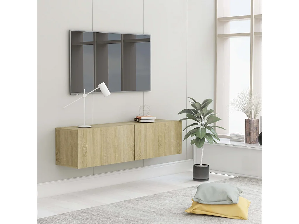 Móvel de TV 120x30x30 cm derivados de madeira carvalho sonoma PT541309