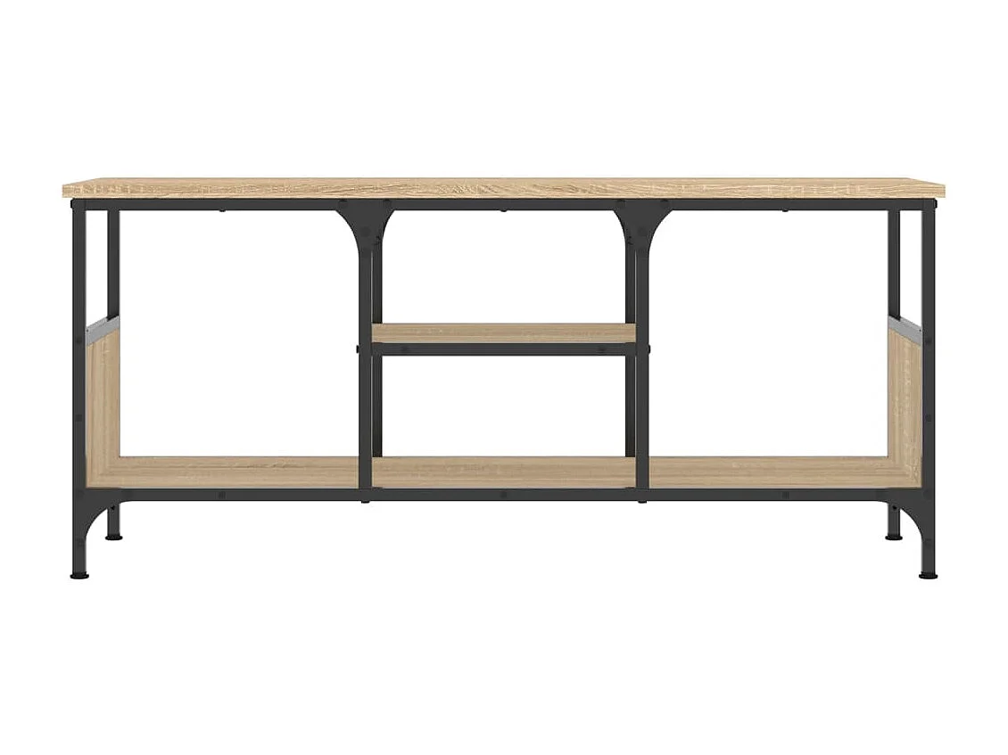Mueble TV hierro madera contrachapada roble Sonoma 100x35x45 cm ES41835