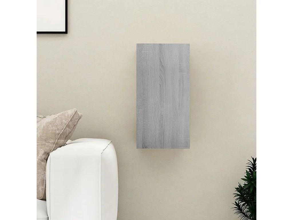Mueble TV madera contrachapada gris Sonoma 30,5x30x60 cm YOE92480