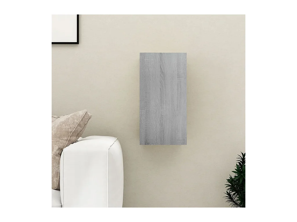 Meuble TV Sonoma gris 30,5x30x60 cm Bois d'ingénierie WET1366