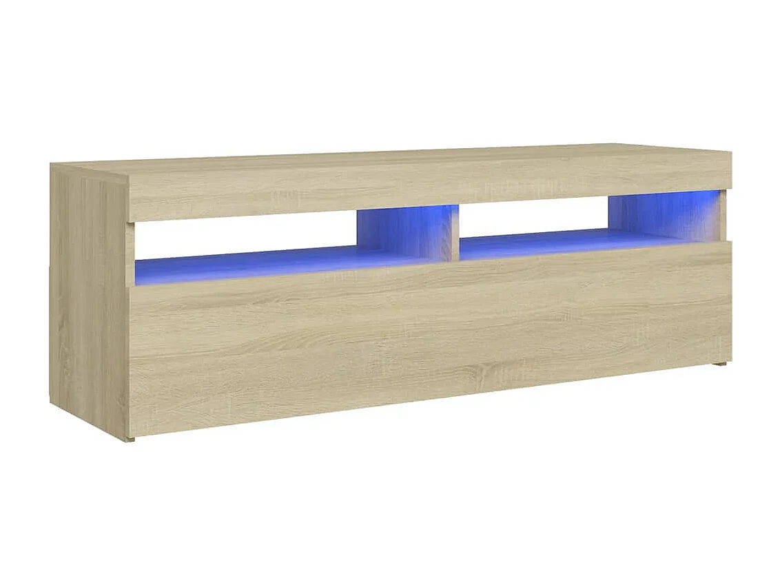 Meuble TV avec lumières LED chêne sonoma 120x35x40 cm WET3146
