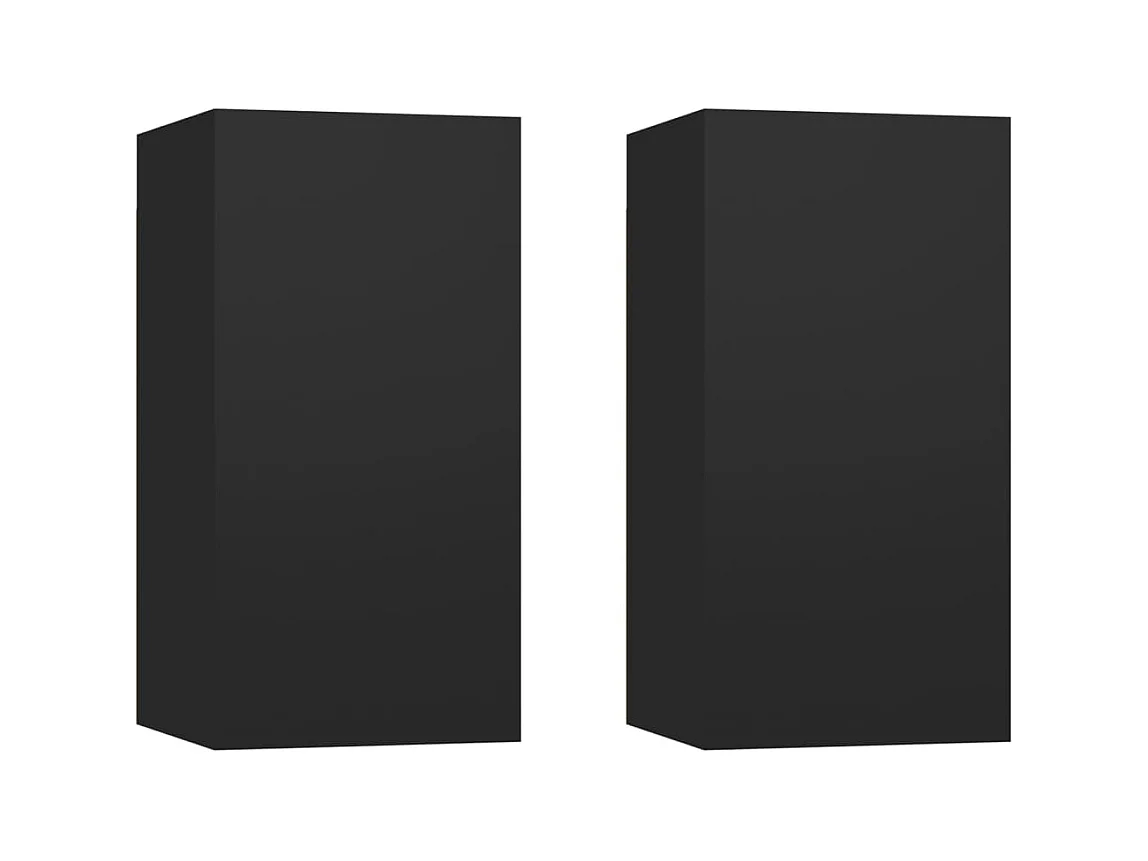 Tv-meubels 2 st 30,5x30x60 cm bewerkt hout zwart NL445005