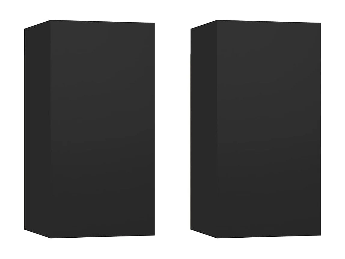 Tv-meubels 2 st 30,5x30x60 cm bewerkt hout zwart NL445005