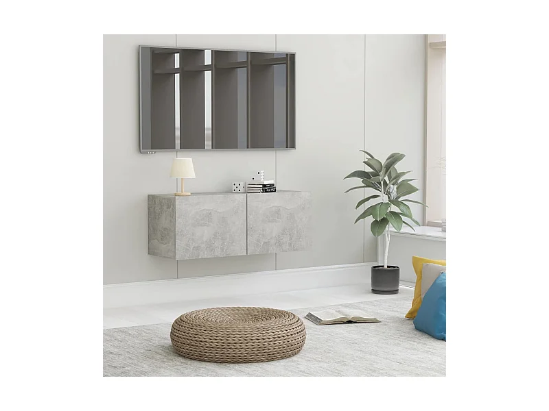 TV-Schrank,TV-Möbel Betongrau 80x30x30 cm Holzwerkstoff -gkd990353