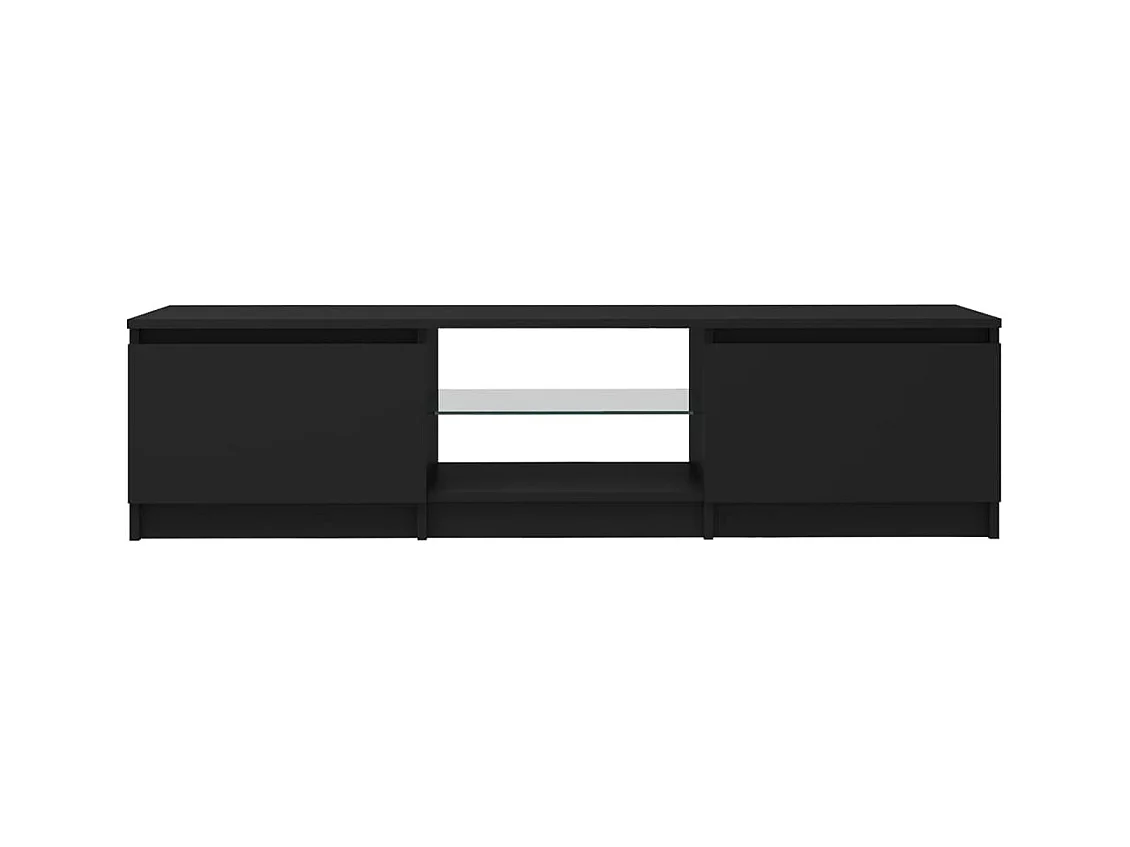 TV-Schrank,TV-Möbel mit LED-Leuchten Schwarz 140x40x35,5 cm -gkd64004