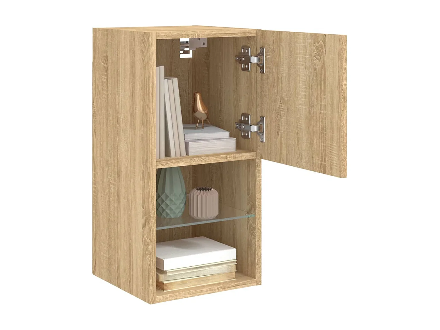 2 uds Muebles TV con luces LED roble Sonoma 30,5x30x60 cm YOE49852