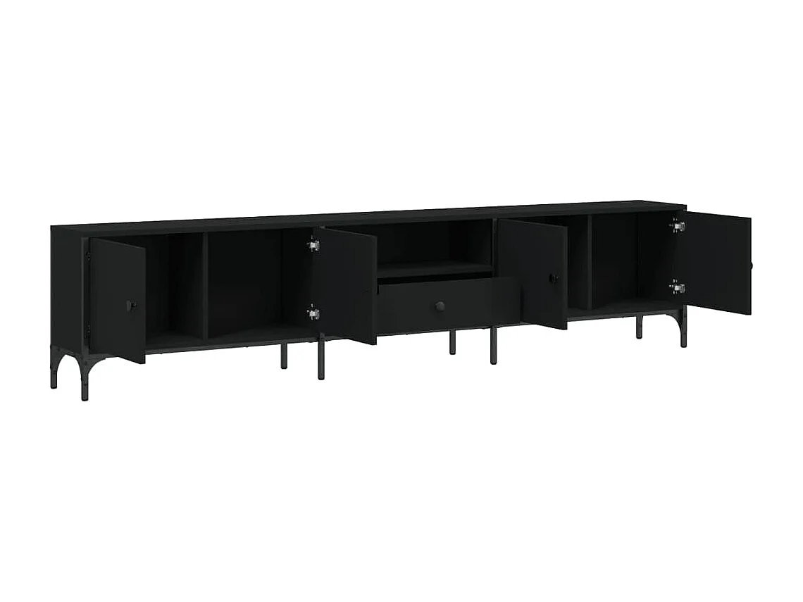 TV-Schrank,TV-Möbel mit Schublade Schwarz 200x25x44 cm Holzwerkstoff -gkd735394