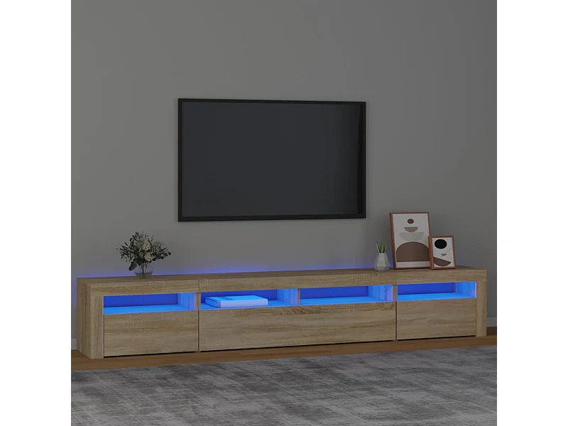 Móvel de TV com luzes LED 240x35x40 cm carvalho sonoma PT614918
