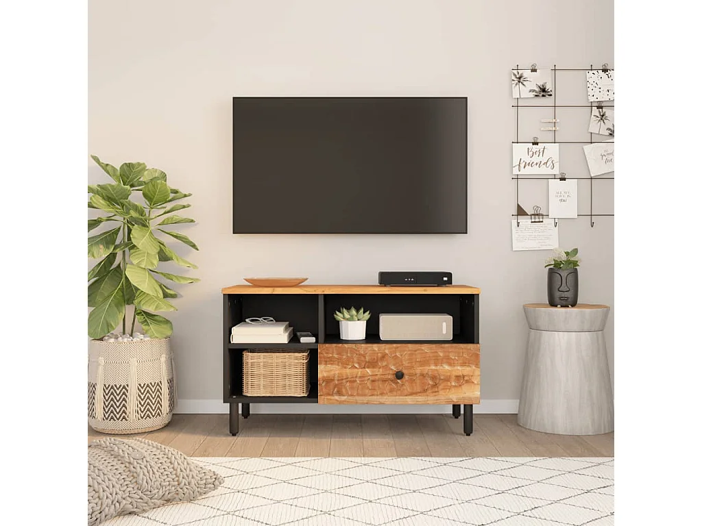Tv-meubel 80x33x46 cm massief acaciahout NL485071