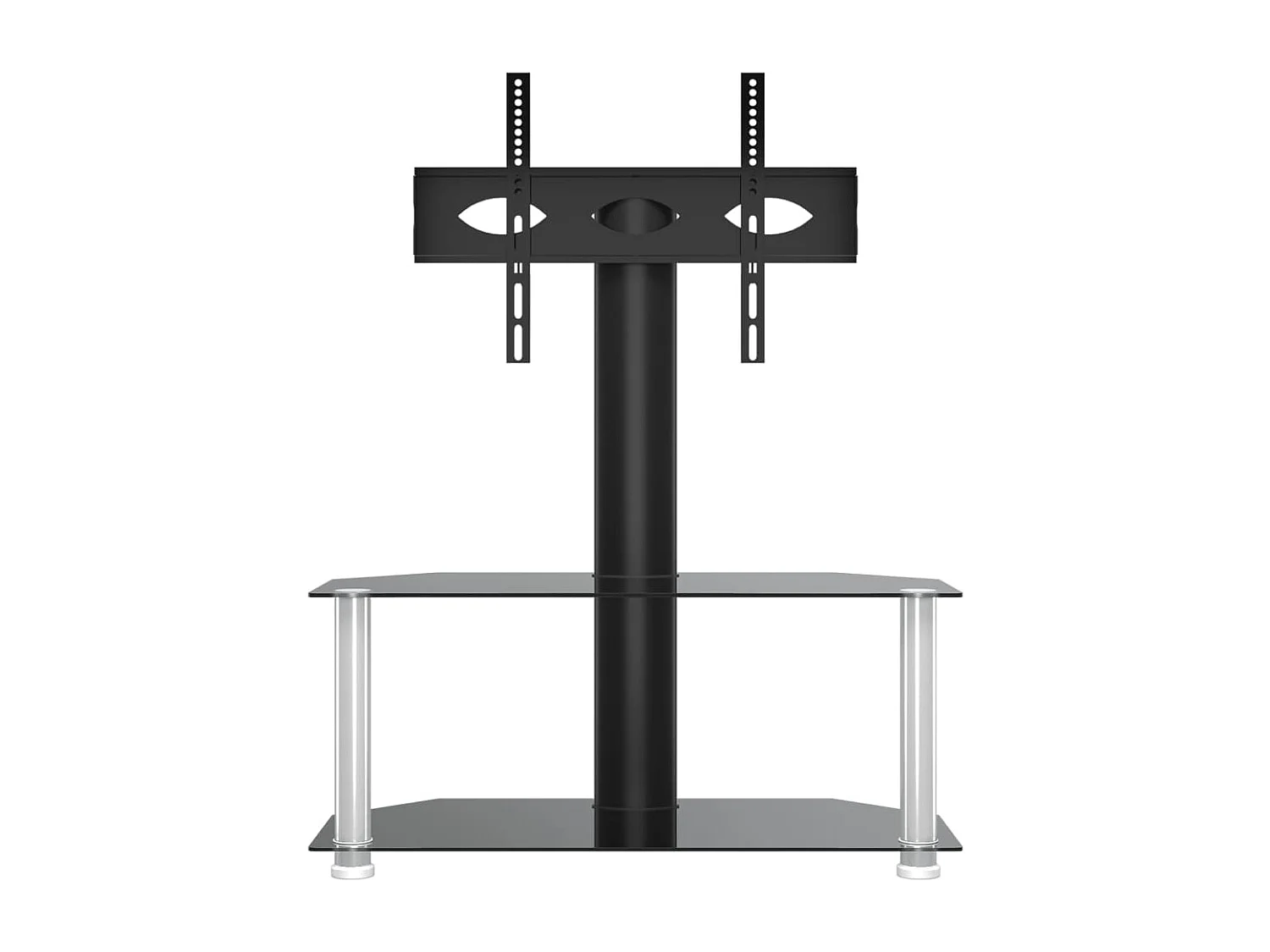Suporte canto TV 32-70 polegadas 2 prateleiras preto/prateado PT542311