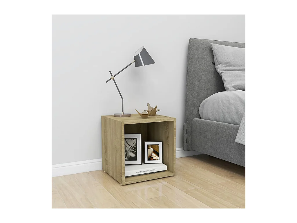 Tv-meubel 37x35x37 cm bewerkt hout sonoma eikenkleurig NL30148
