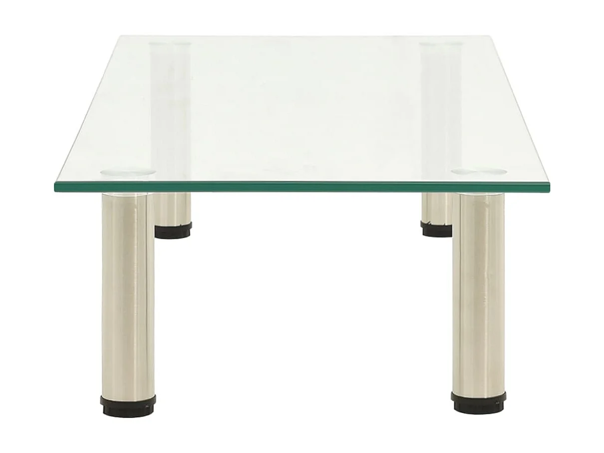 Mueble TV de vidrio templado transparente 80x35x17 cm YOE20411