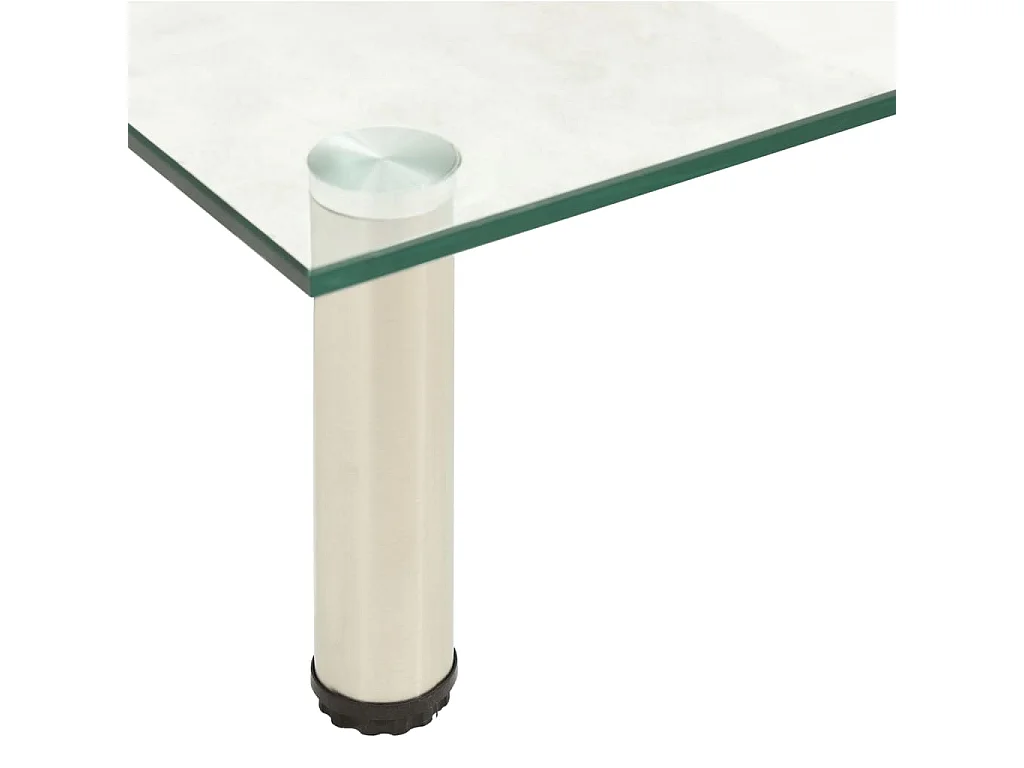 Mueble TV de vidrio templado transparente 80x35x17 cm YOE20411