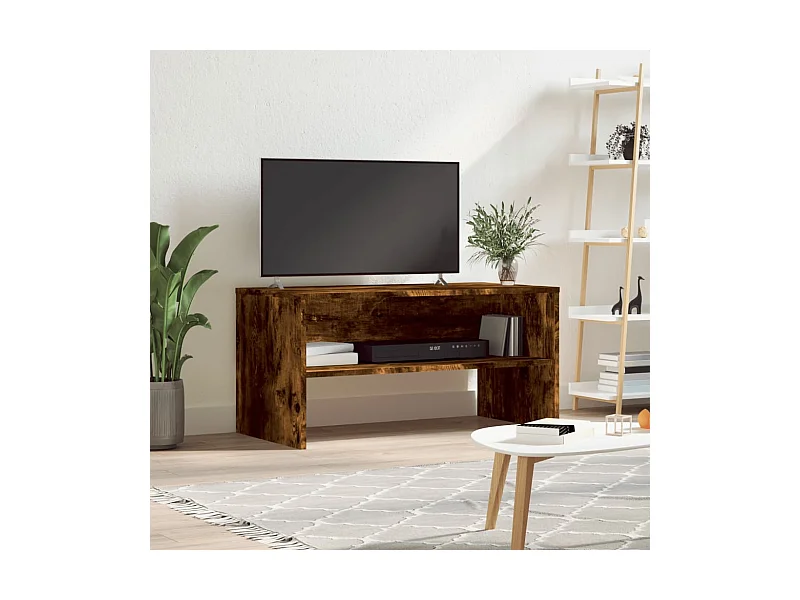 Móvel de TV 80x40x40 cm derivados de madeira carvalho fumado PT909968