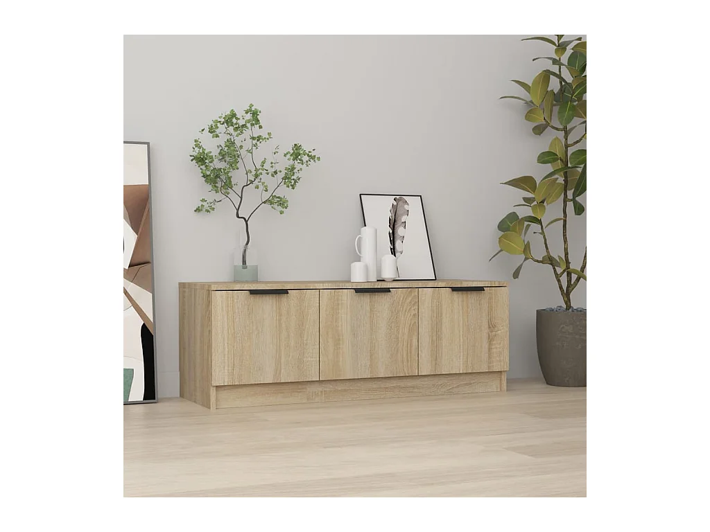 Tv-meubel 102x35x36,5 cm bewerkt hout sonoma eikenkleurig NL48761
