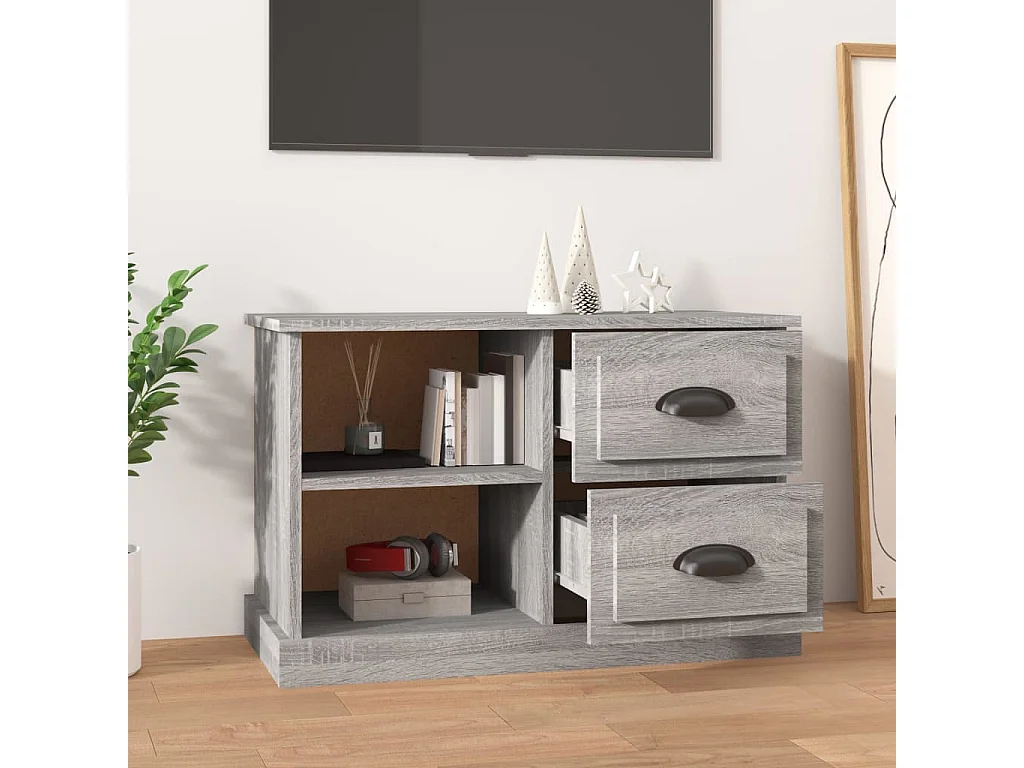 Mueble TV madera contrachapada gris Sonoma 73x35,5x47,5 cm YOE54174