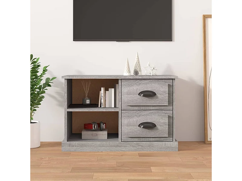 Meuble TV sonoma gris 73x35,5x47,5 cm bois d'ingénierie WET8525