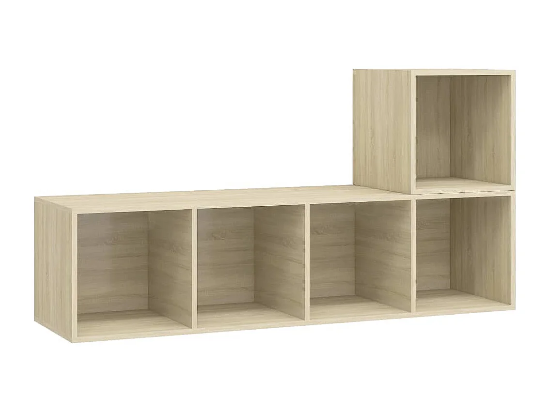 Ensemble de meuble TV 2 pcs Chêne sonoma Aggloméré WET2804