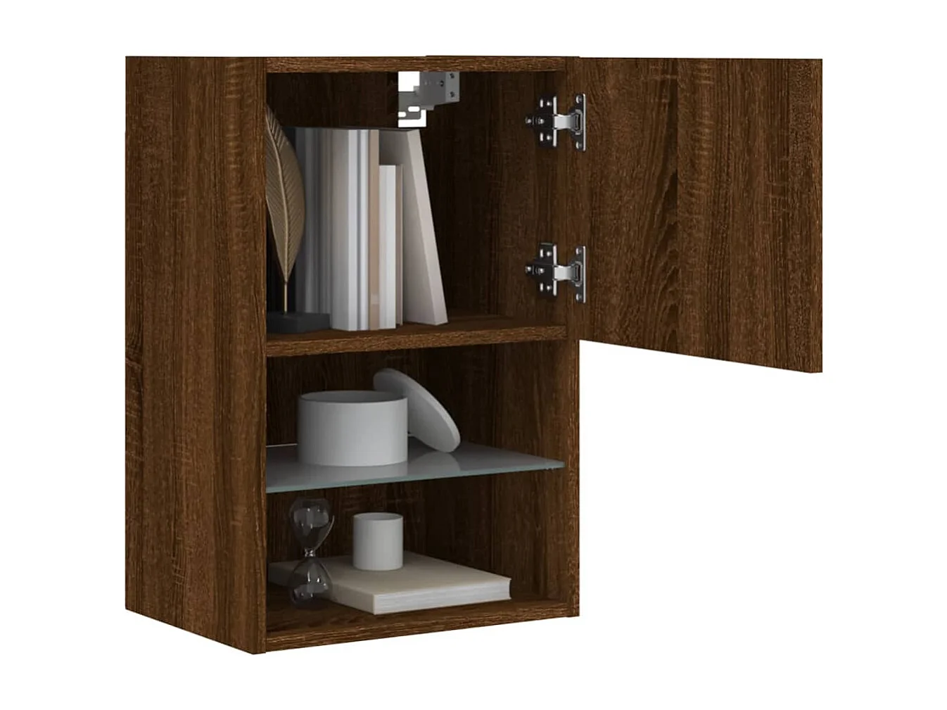 2 Stk.TV-Schränke,TV-Möbel mit LED-Leuchten Braun Eichen-Optik -gkd619469