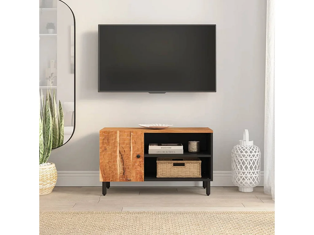 TV-Schrank,TV-Möbel 80x33x46 cm Massivholz Akazie -gkd332669