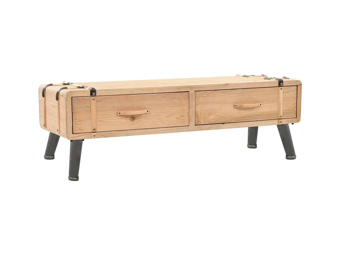 Meuble TV Bois de sapin massif 120x33x35 cm WET5814