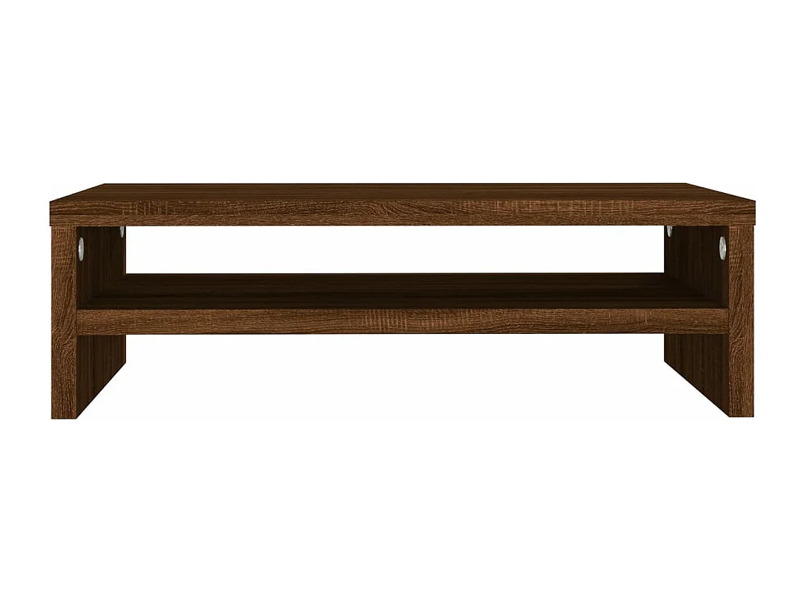 Monitorstandaard 42x24x13 cm bewerkt hout bruin eikenkleur NL79283