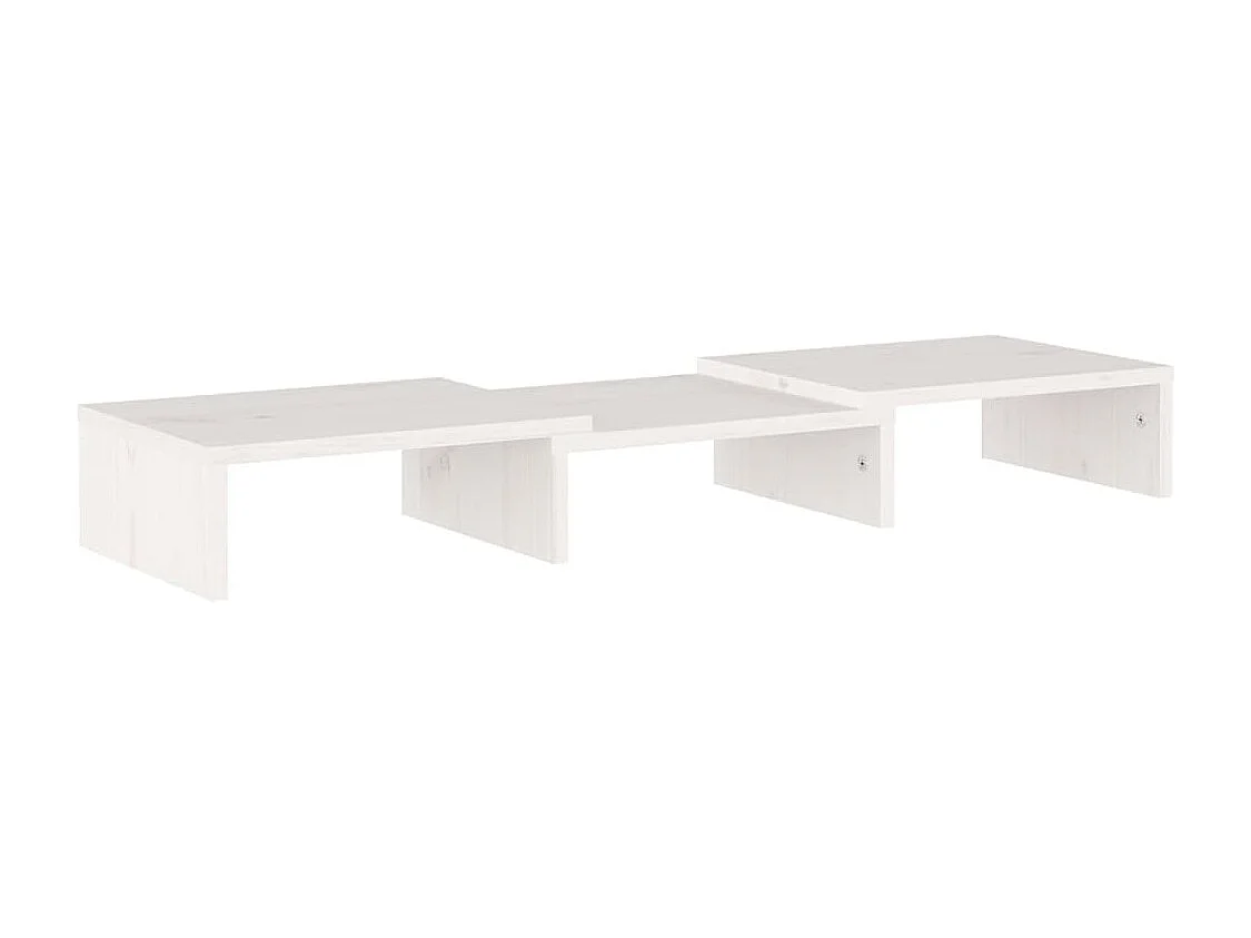 Soporte de monitor madera maciza de pino blanco 60x24x10,5 cm YOE86322