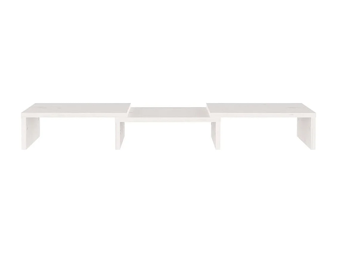 Soporte de monitor madera maciza de pino blanco 60x24x10,5 cm YOE86322