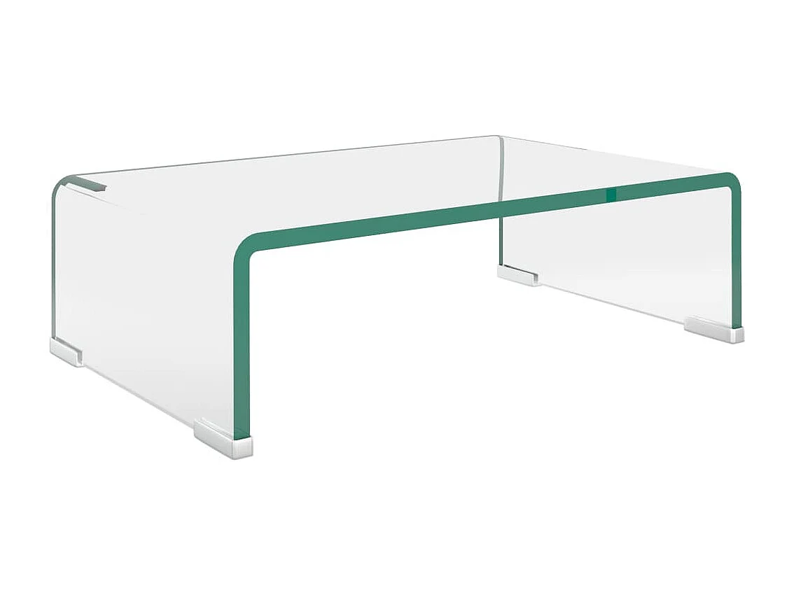 Meuble TV/pour moniteur 40x25x11 cm verre transparent WET9426